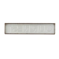 36" Gray Farmhouse Metal Wall Sign