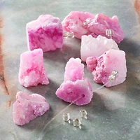 12 Pack: Sedona Pink Druzy Agate Nugget Beads by Bead Landing™