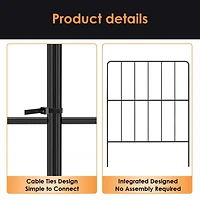 NEX 10ft. Black Square-Shaped Garden Fence