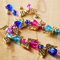 Blue & Purple Metal & Glass Angel Beads by Bead Landing™