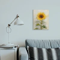 Stupell Industries Sunflower Summer Bloom with Stalk Canvas Wall Art