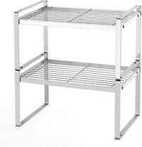 NEX™ Silver Kitchen Cabinet Shelf Organizer, 2ct.