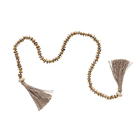 Hello Honey® Wood Beaded Garland with Jute Tassels