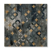 Designart - Geometry Intersecting Circles WIth Golden Stars