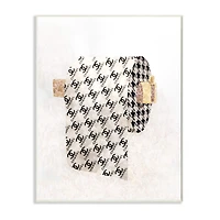 Stupell Industries Fashion Glam Toilet Paper Designer Detailing Wood Wall Plaque