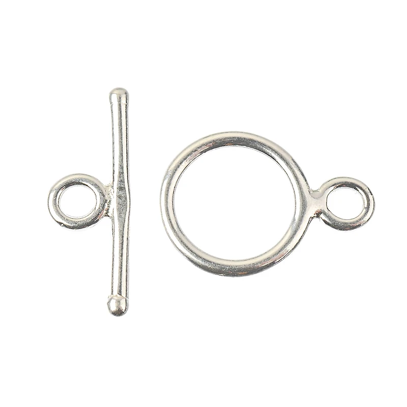 Sterling Silver Round Toggle Clasp Set by Bead Landing™