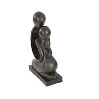 23" Brown Polystone Traditional Couple Sculpture