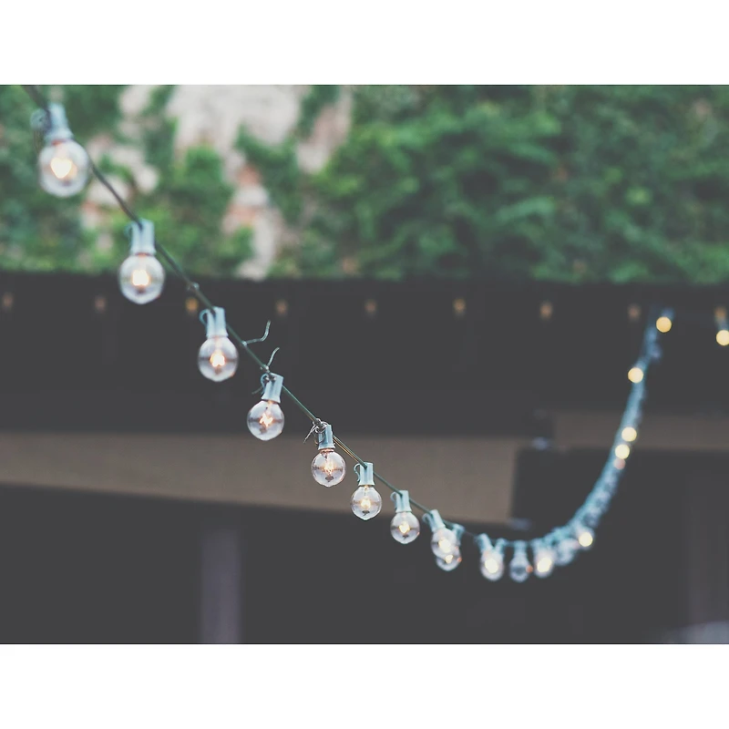 10ct. Frosted White Globe Patio String Lights