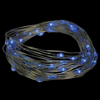 100ct Blue LED Micro Fairy Lights  16ft Copper Wire