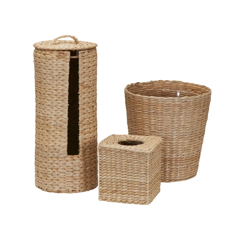 Household Essentials Wicker Bathroom Accessories Set