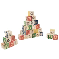 Toy Time ABC & 123 Wooden Blocks Set