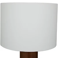 White Marble Thick Stand Table Lamp with Drum Shade 15" x 14" x 25"