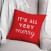 It's All Very Merry 18" x 18" Spun Poly Pillow