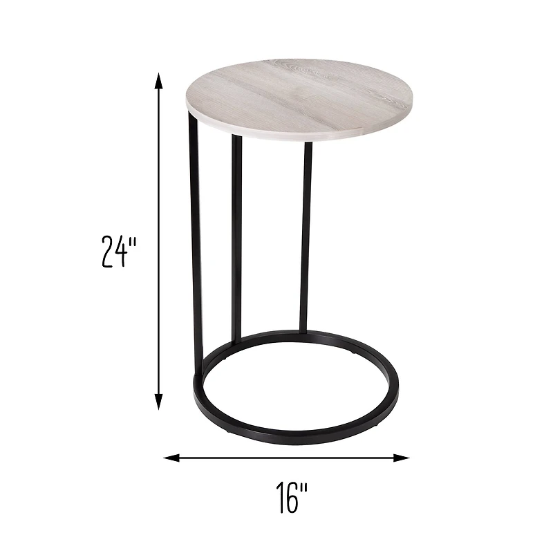 6 Pack: Honey Can Do 16" Natural Round C End Table