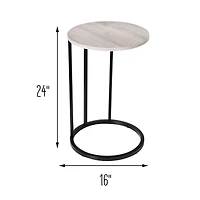 6 Pack: Honey Can Do 16" Natural Round C End Table
