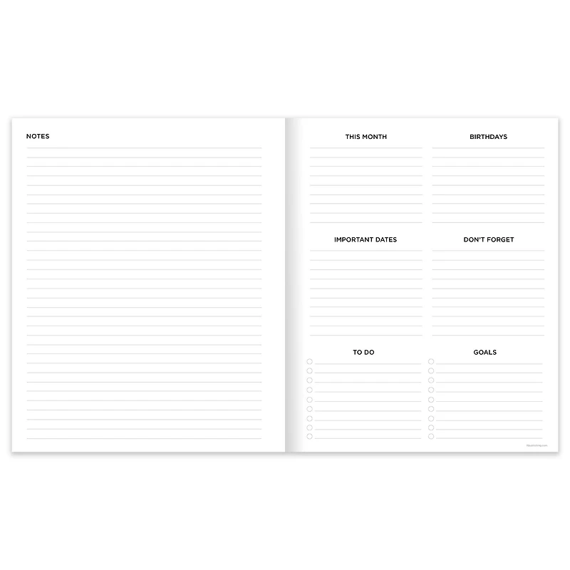 TF Publishing 2025 Navy Stripes Large Monthly Planner