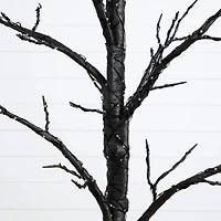 5ft. Pre-Lit Artificial Halloween Twig Tree with 360 Orange & Purple LED Lights
