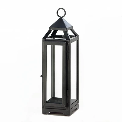 12.75" Black Tall Slate Lantern