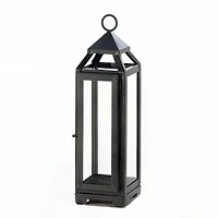 12.75" Black Tall Slate Lantern