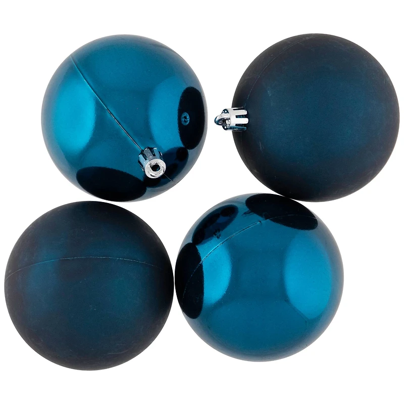32ct. 3.25" 2-Finish Sapphire Blue Shatterproof Ball Ornaments