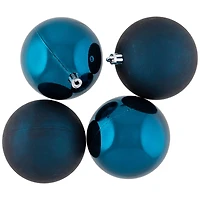 32ct. 3.25" 2-Finish Sapphire Blue Shatterproof Ball Ornaments