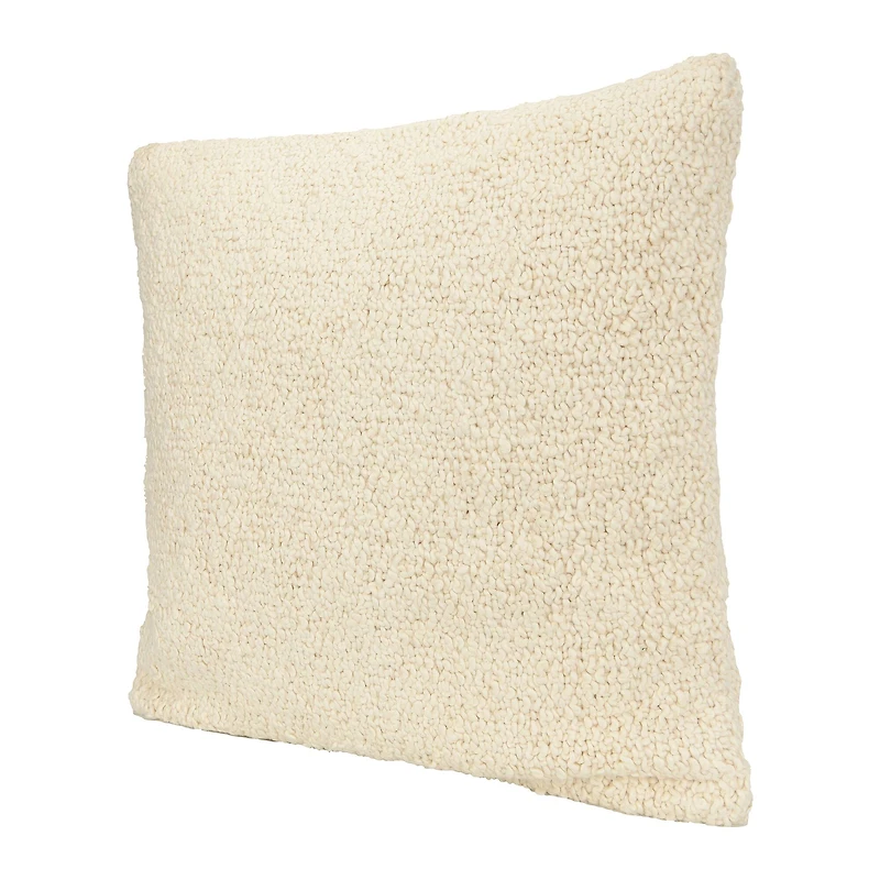 Hello Honey® Cream Woven Cotton Bouclé Pillow