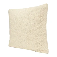 Hello Honey® Cream Woven Cotton Bouclé Pillow