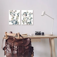 Stupell Industries Collage of Translucent Plants Blue Green Beige Wall Plaque