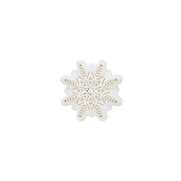 Hello Honey® 6" White LED Lighted Stoneware Bisque Snowflake Accent