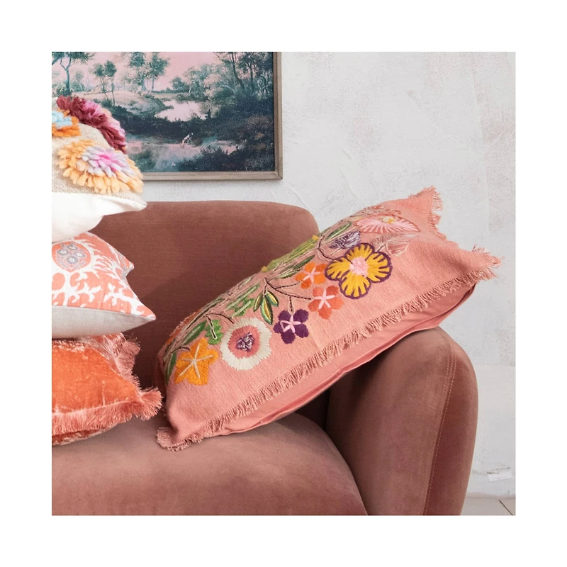 Hello Honey® 24" x 16" Floral Whisper Lumbar Pillow