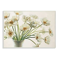 Stupell Industries Peaceful White Poppies Wood Wall Plaque