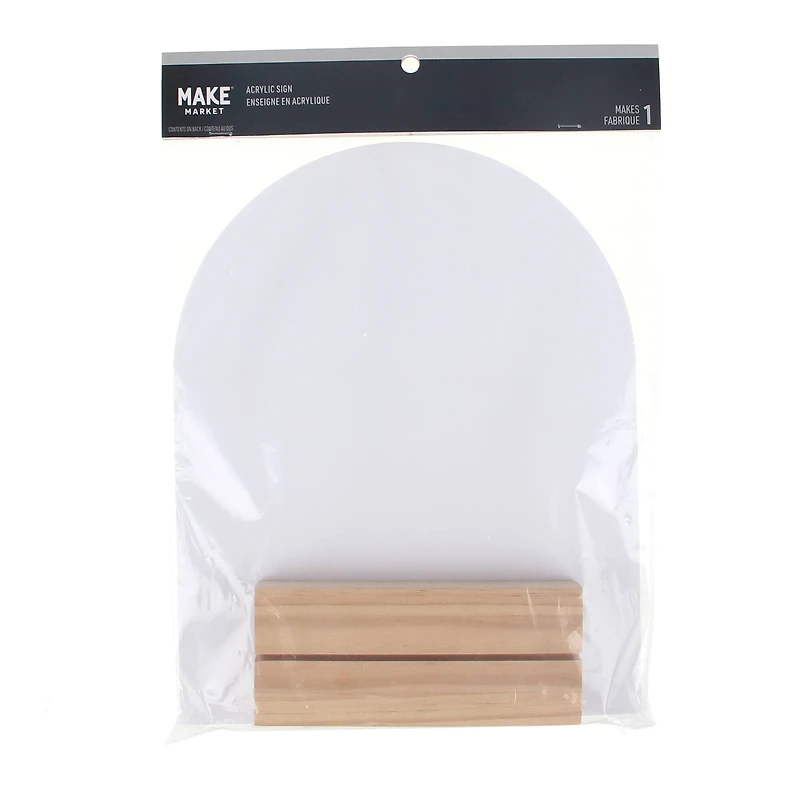 10.5" Acrylic Sign with Wood Stand by Make Market®