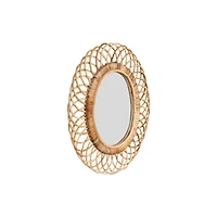 Hello Honey® Oval Woven Bamboo Wall Mirror