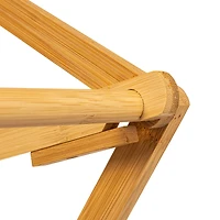 Household Essentials 60" Oversized Folding Bamboo Clothes Drying Rack with Flat Shelf