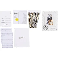 Thea Gouverneur Three Cats White Cross Stitch Kit