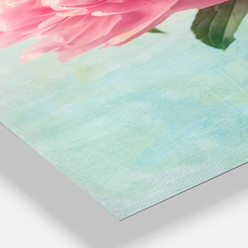 Designart Pink Peony Flowers in Vase Floral Wall Clock