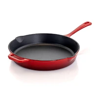 MegaChef 12" Round Enamel Cast Iron Skillet