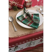 Dark Green Plaid Napkin, 6ct.
