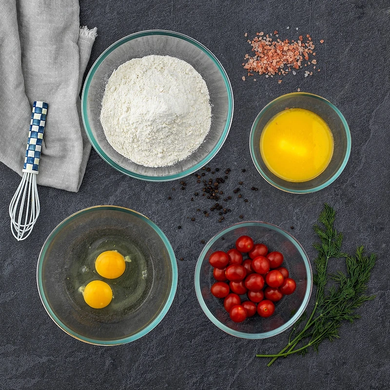 JoyJolt® Glass Mixing Bowls with Lids Set