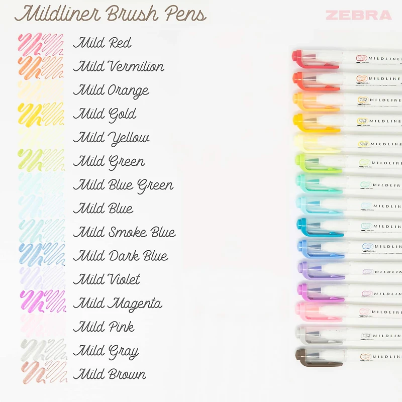 Zebra Mildliner™ Double Ended Brush Pen