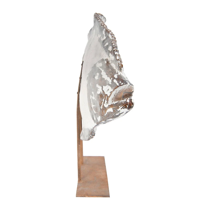 Hello Honey® Magnesia Halibut Fish on Metal Stand, 30" x 22.5"