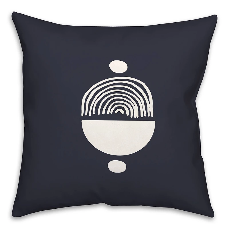 Circle Lines Dots 18" x 18" Throw Pillow