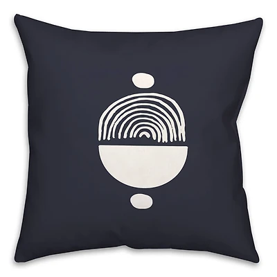 Circle Lines Dots 18" x 18" Throw Pillow