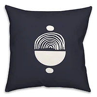 Circle Lines Dots 18" x 18" Throw Pillow