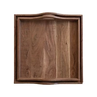 Hello Honey® Natural Square Acacia Wood Handled Stacking Tray Set