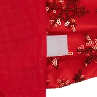 20" Red Sequin Snowflake Mini Tree Skirt