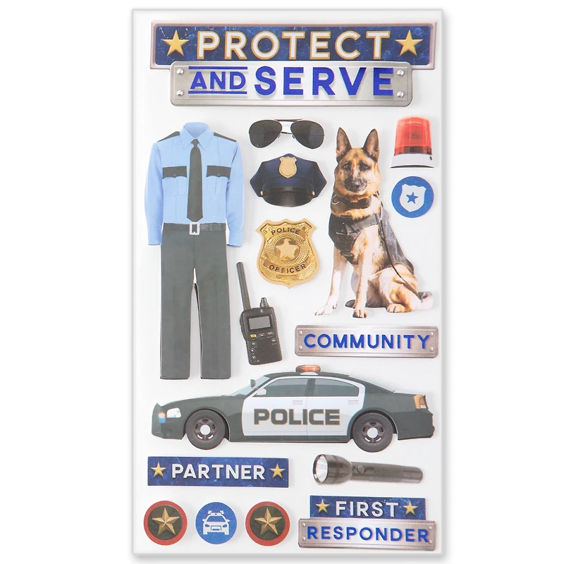 Police Dimensional Stickers by Recollections™