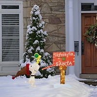 Peanuts 42" Snoopy & Woodstock Christmas Letter Scene Yard Décor