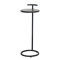 Hello Honey® 2ft. Round Matte Black Metal Table with Handle