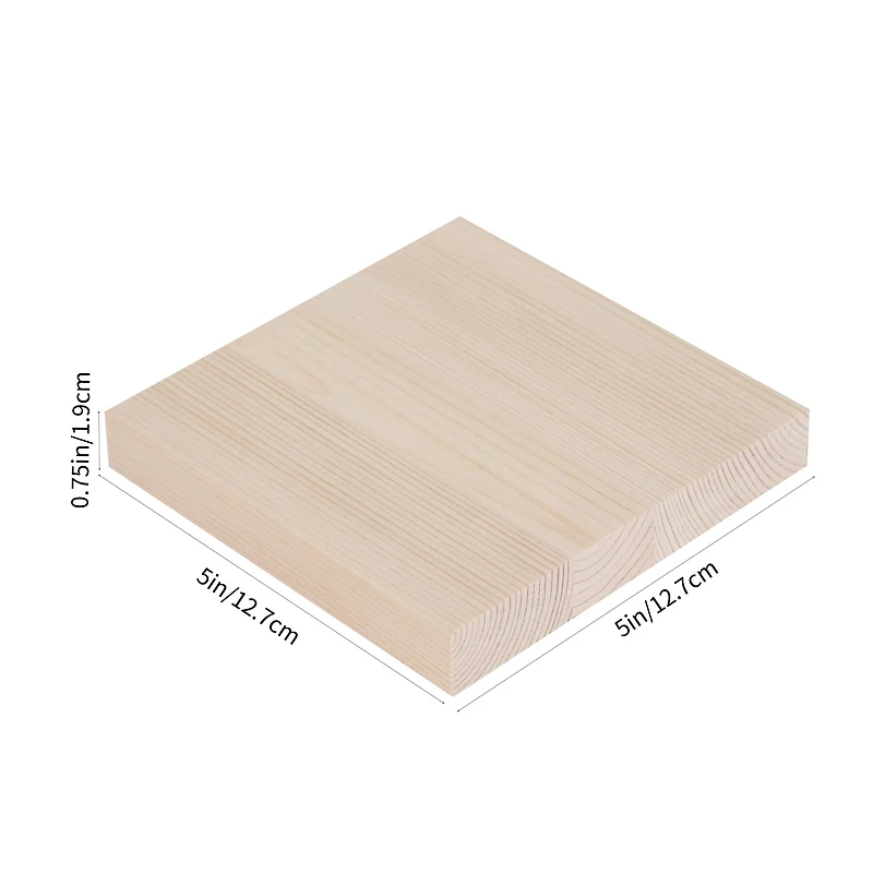 5" Square Pinewood Plaque by Make Market®